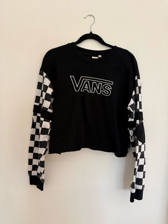 Vans Tops - Vans Black Crewneck Cropped Sweatshirt